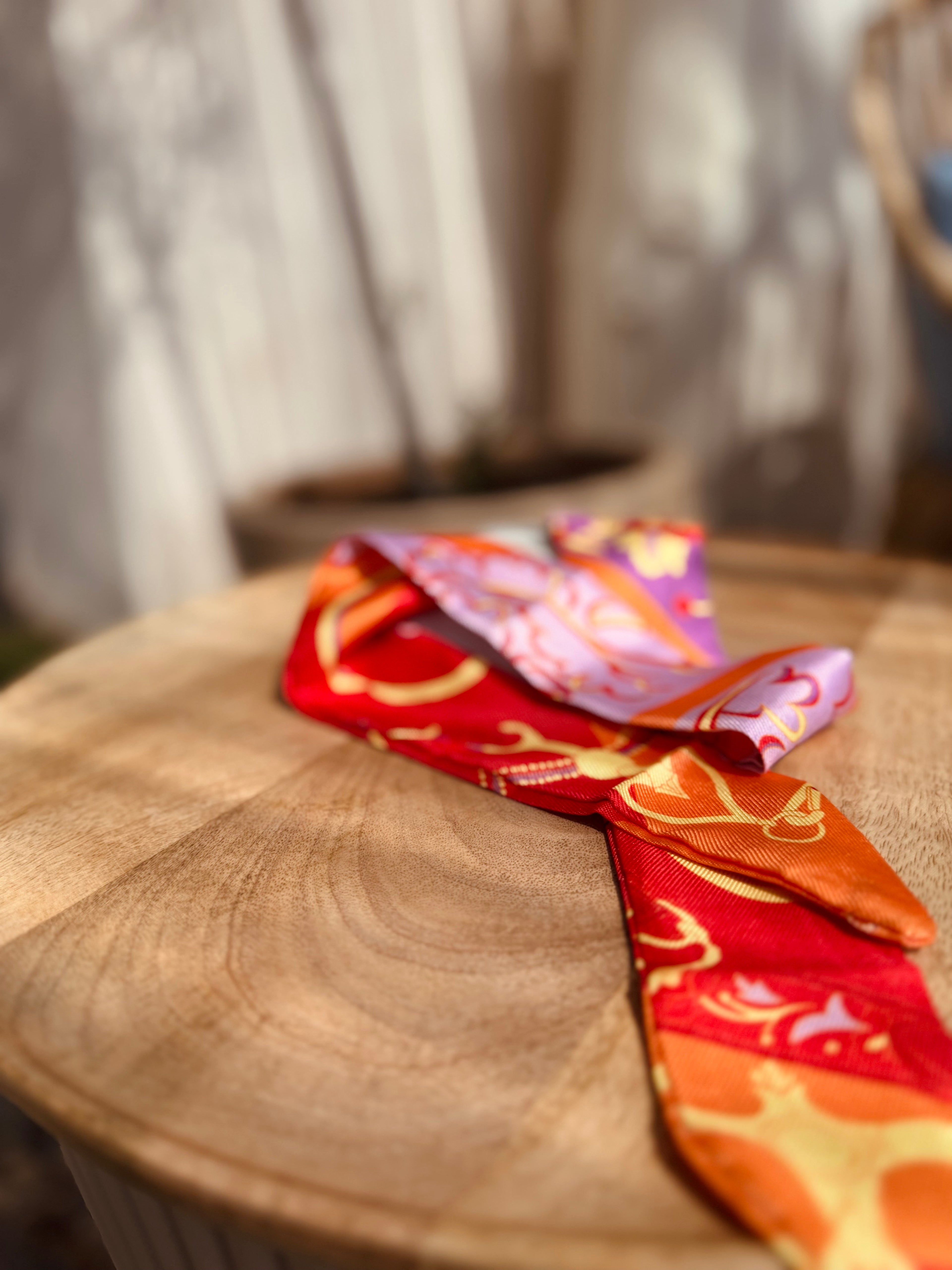 Foulard ruban - Rose