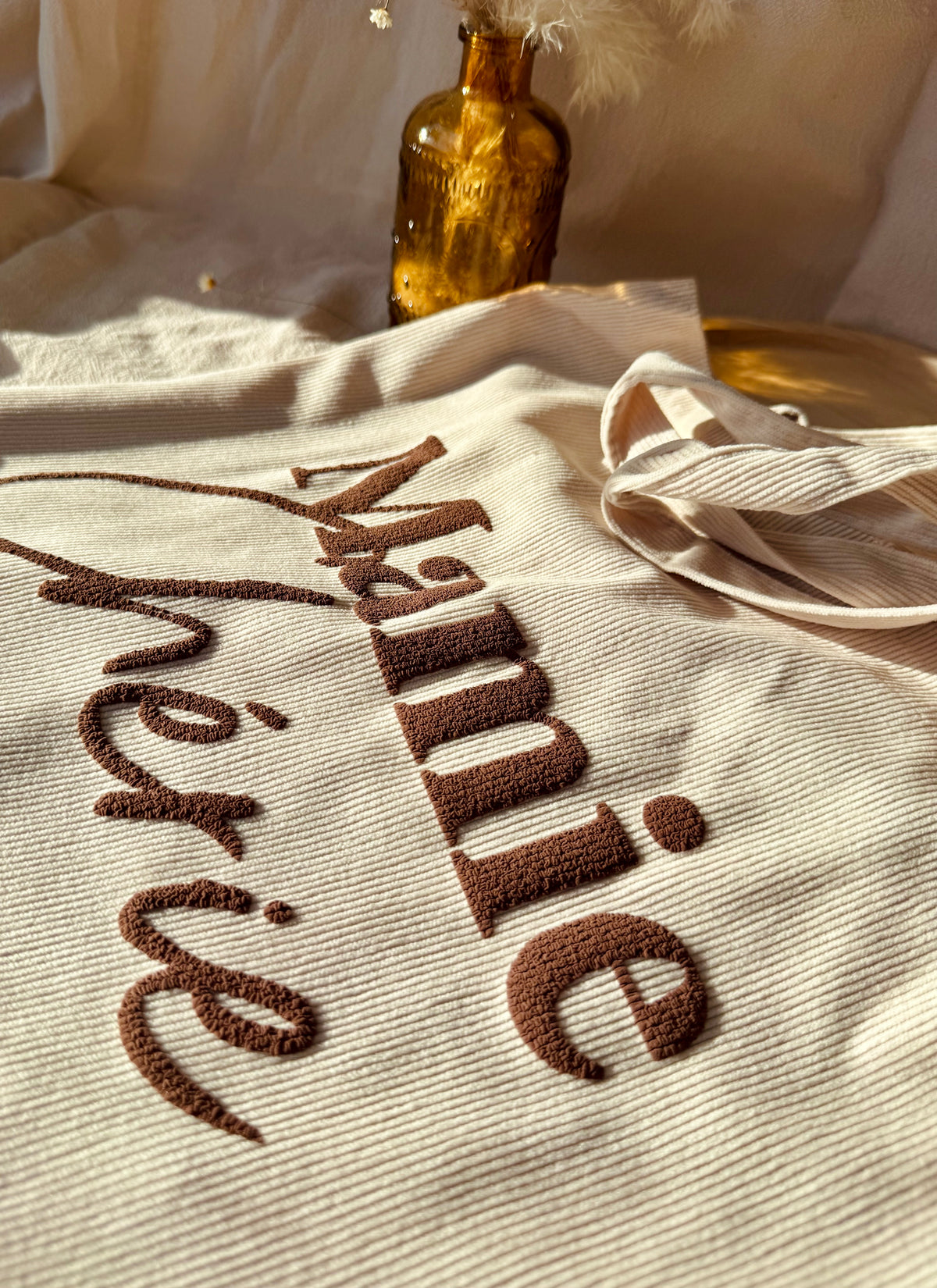 Tote bag velours - Mamie d'amour