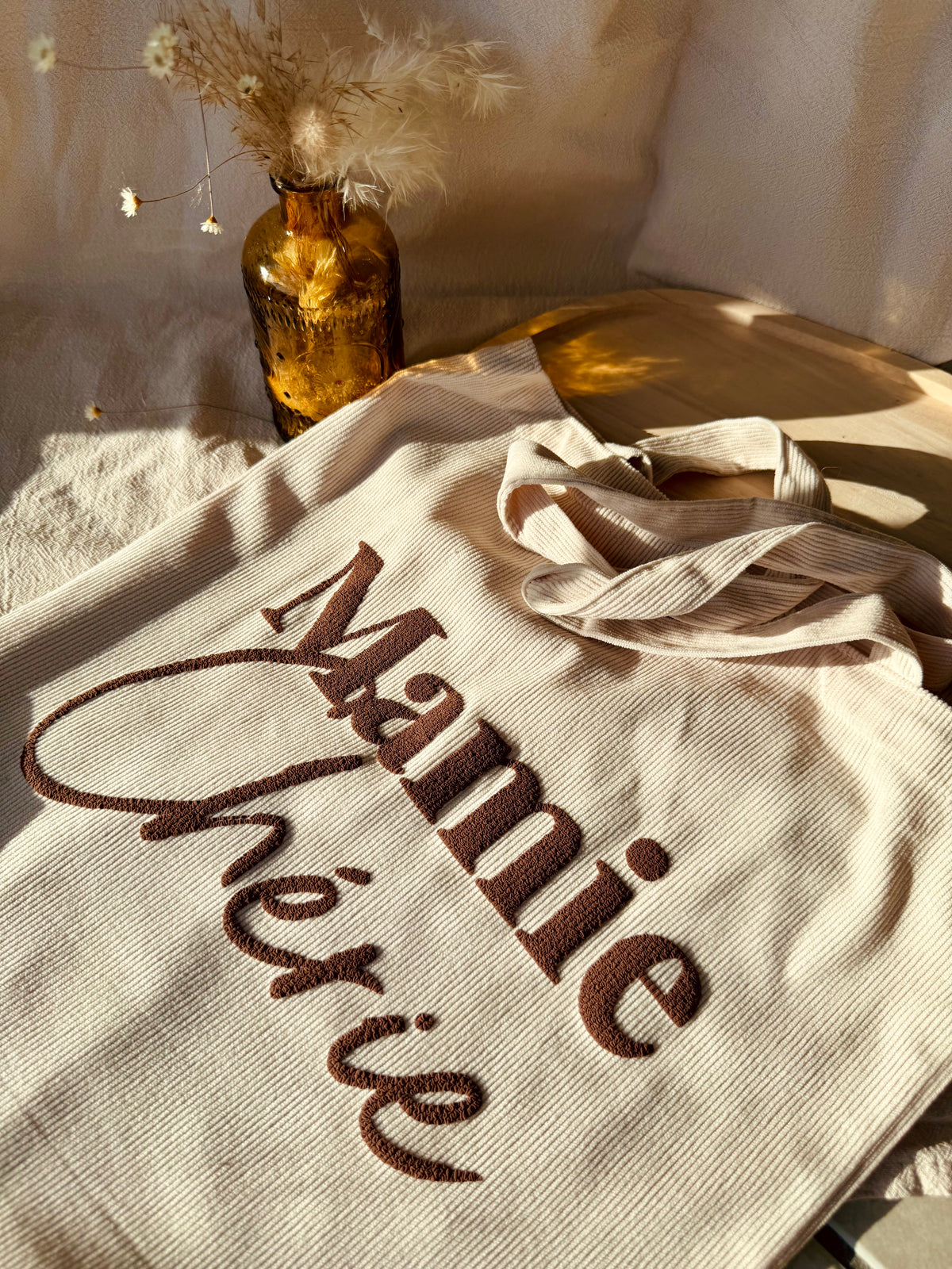 Tote bag velours - Mamie d'amour